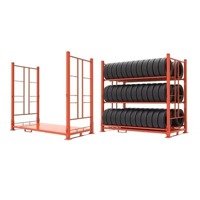 Customized Warehouse Steel Tire Storage Stacking Rack With Powder Coating In Marke