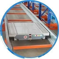 High Density Automatic Warehouse Storage Radio Shuttle Racks For Common Pallet Racking