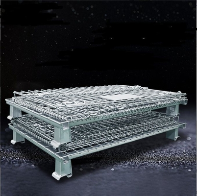Stackable Welding Steel Wire Mesh Container with Forklift Pocket Easy to Transport