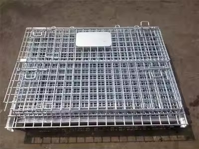 Steel Warehouse Logistic Trolley Wire Mesh Storage Cage for Flexible Material Storage