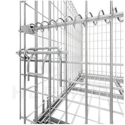 Powder Coating Steel Industrial Wire Mesh Basket Medium Duty Crate Bin Box For Storage