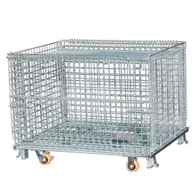 Manufacture Supply Collapsible Metal Wire Mesh Storage Cage For Customized Height 0-5m