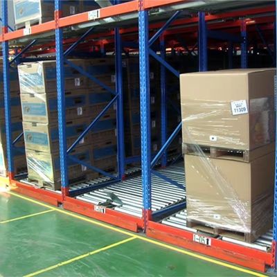 Pakket Brutogewicht 100.000 kg Koolstaal schroefloos stroomrek voor opslag in het magazijn