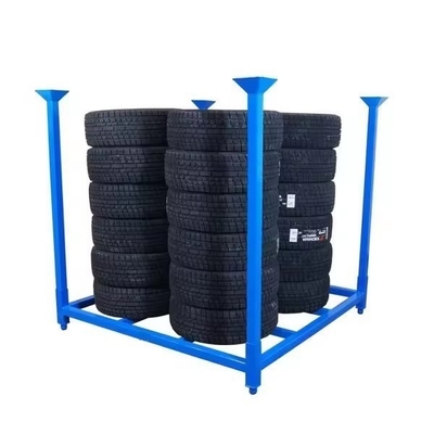 Powder Coating QF-stack Racking for Convenient Customized Steel Foldable Tire Storage