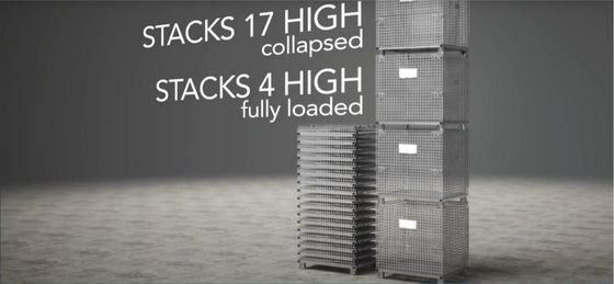 Manufacture Supply Collapsible Metal Wire Mesh Storage Cage For Customized Height 0-5m